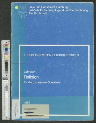 Lehrplan Religion für die gymnasiale Oberstufe