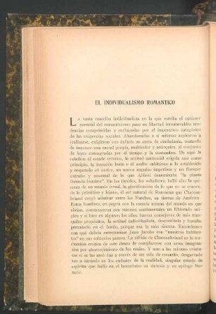 El individualismo romántico