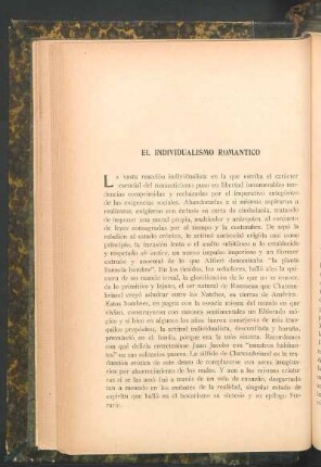 El individualismo romántico