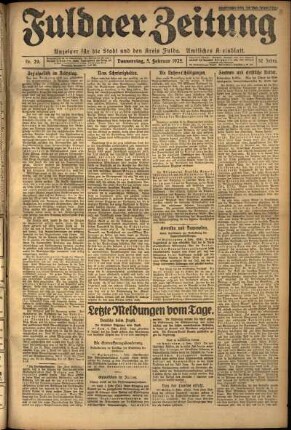 Ausgabe vom Donnerstag, den 05. Februar 1925.