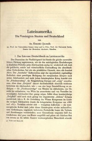 1. Das Interesse Deutschlands an Lateinamerika