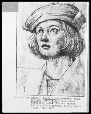 Skizzenbuch — Bildnis eines jungen Mannes mit Mütze, Folio 95