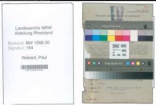 Entnazifizierung Paul Weinert , geb. 22.12.1903 (Beamter)