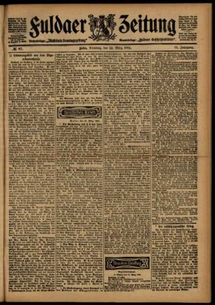 Ausgabe vom Dienstag, den 22. März 1904.