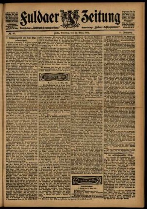 Ausgabe vom Dienstag, den 22. März 1904.