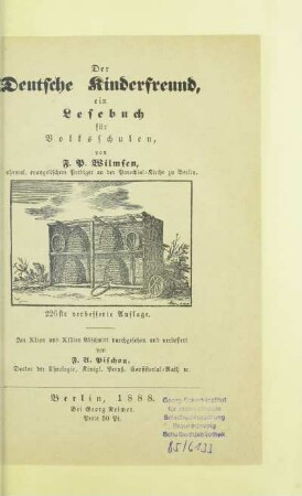 Der Deutsche Kinderfreund : ein Lesebuch für Volksschulen