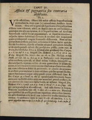 Caput IV. Affinia & pugnantia seu contraria absolvens