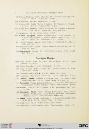 Geprägtes Kupfer (Nr. 174-199)