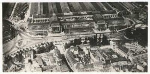 Leipzig, Hauptbahnhof, Luftbild