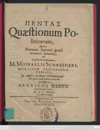 Pentas Quaestionum Politicarum,