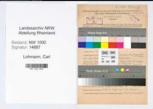 Entnazifizierung Carl Lohmann, geb. 18.05.1904 (Gutsverwalter)