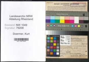 Entnazifizierung Kurt Doermer , geb. 29.08.1896 (Richter)