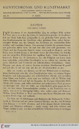 Neue Folge 32 = Jahrgang 56: Exoten