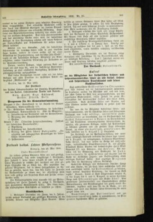 Verband kathol. Lehrer Westpreußens : [Rundschreiben vom 23. Mai 1900]
