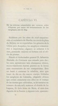 Capítulo VI. De las infinitas calamidades que vinieron sobre Filipinas, ...