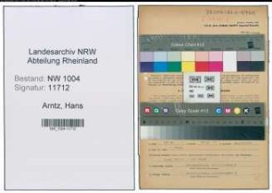 Entnazifizierung Hans Arntz , geb. 07.11.1920 (Kaufmaennischer Angestellter)
