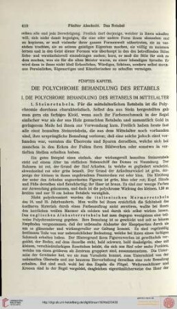 Die polychrome Behandlung des Retabels