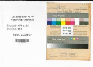 Entnazifizierung Guenther Hahn , geb. 16.12.1922 (Angestellter)