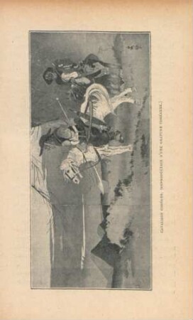 Cavaliers coréens. (Reproduction d'une gravure coréenne)