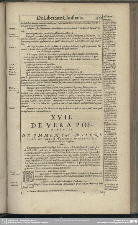 XVII. De Vera Poenitentia