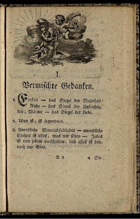 I. Vermischte Gedanken