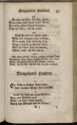 Dreyzehntes Hundert.