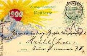 Postkarte zum Jahrtausendwechsel 1900