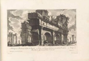 Reliquiae Porticus Caii et Lucii (Überreste des Portikus des Gaius und Lucius), aus der Folge "Il Campo Marzio dell’Antica Roma", Tafel XV.