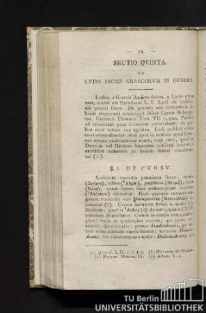 Sectio quinta. Ludis sacris Graecorum in genere.