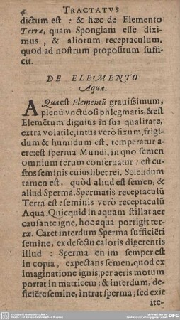 DE ELEMENTO Aquae.