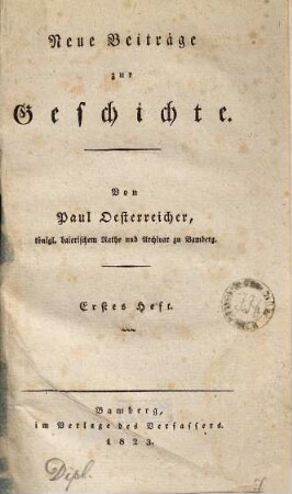 Geschichtliche Darstellung der vormaligen Reichsherrschaft Schlüsselfeld