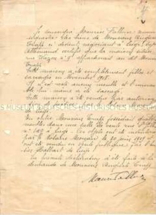 Handschriftlicher Brief (französisch) - Familienkonvolut