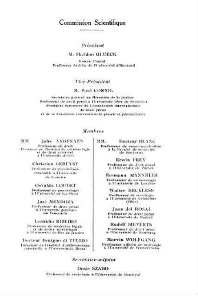 Commission Scientifique