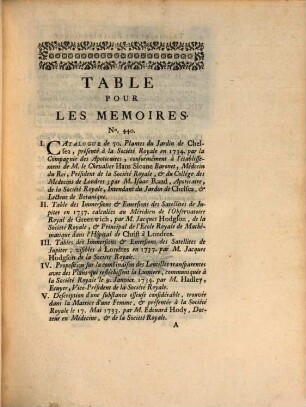 Transactions philosophiques de la Société Royale de Londres. 1736