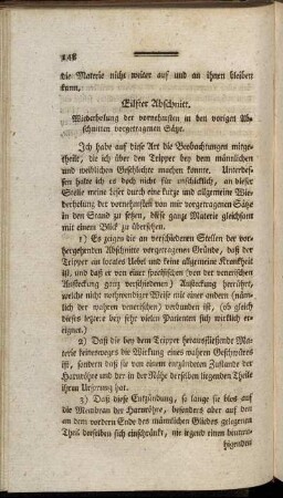 Eilfter Abschnitt. Wiederholung der vornehmsten in den vorigen Abschnitten vorgetragenen Sätze.