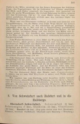 8. Von Schweinfurt nach Hassfurt und in die Hassberge.