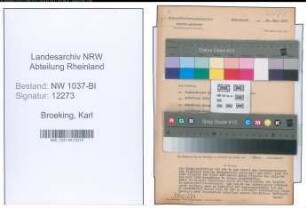 Entnazifizierung Karl Broeking , geb. 14.03.1896 (Angestellter)