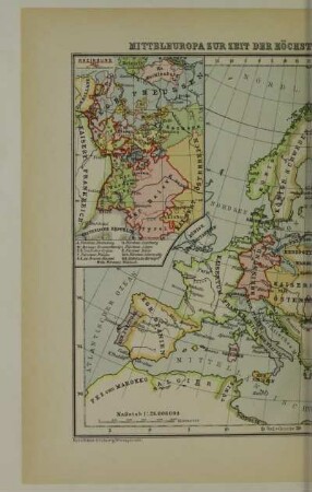 Mitteleuropa zur Zeit der höchsten Machtentfaltung Frankreichs 1812