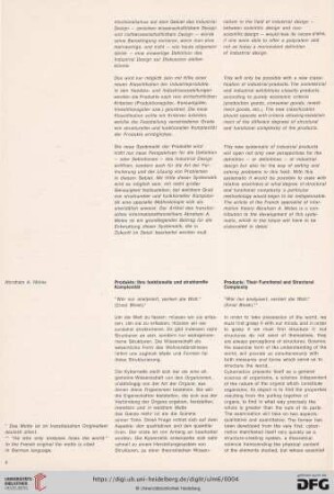 Produkte: ihre funktionelle und struktuelle Komplexität