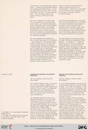 Produkte: ihre funktionelle und struktuelle Komplexität