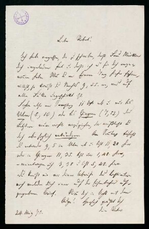 Brief vom 24. März 1870