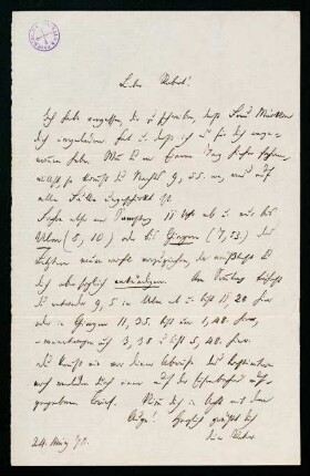 Brief vom 24. März 1870