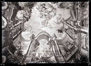 Schloß; Ordenssaal, Deckenbild nach der Restaurierung