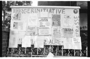 Kleinbildnegative: Protest gegen Schließung des Spielplatzes Albestraße, 1984