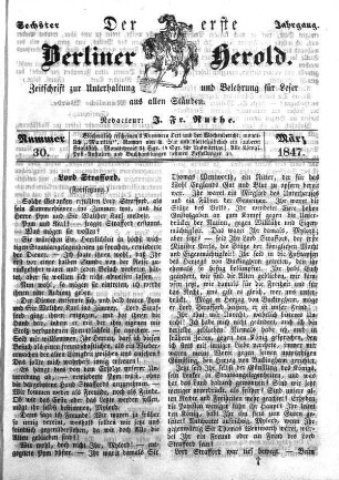 Nummer 30, März 1847