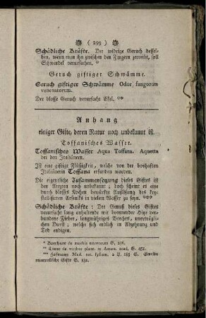 Anhang einiger Gifte, deren Natur noch unbekannt ist.