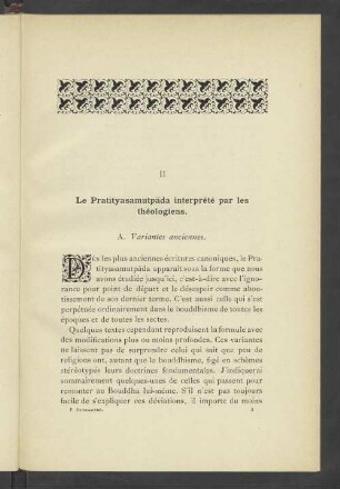 II Le Pratityasamutpada interprété par les théologiens