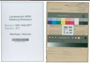 Entnazifizierung Heinrich Nienhaus , geb. 30.05.1897 (Landwirt)