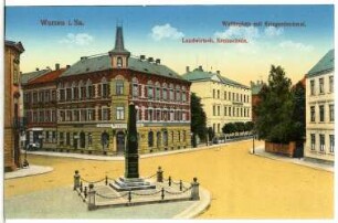 Wurzen. Wettinplatz mit Kriegerdenkmal