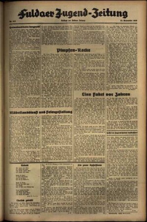 Zweite Ausgabe vom Mittwoch, den 22. September 1937.